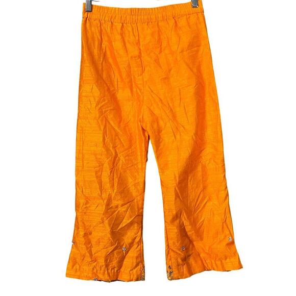 Made in India two piece embellished Top and Pants Beaded Orange Blue Sequins - Picture 13 of 14